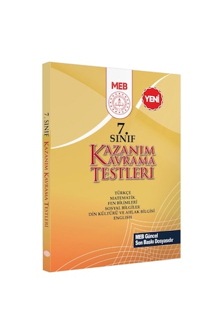 7.Sınıf MEB Tüm Dersler Kazanım Kavrama Testleri KKT Yaprak Test Kitabı BASKI ÜCRETİ