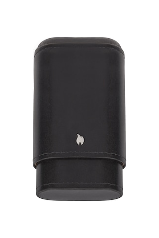 Zippo Signature Solid Deri Puro Kılıfı Seyahat Humidoru - Siyah