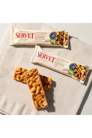 Şekeri Meyveden Yer Fıstığı Krokan Bar 20g 6'lı Paket