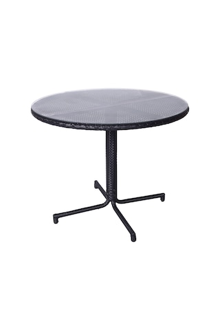 Haba Haba Bahçe Vega Rattan Masa 90*90*74 Siyah