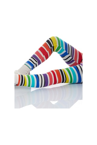 Lovetti Handdrawn Stripe Kız Çocuk Desenli Yazlık Tayt 4882 Çok Renkli
