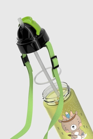 Renga Migo Soft Touch Desenli 500 Ml Askılı Pipetli Tritan Çocuk Matara 912142 Yeşil Yeşil