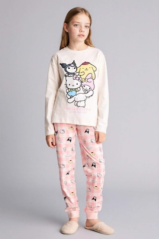 Defacto %100 Pamuklu Hello Kıtty 2'li Pijama Takımı Kız Çocuk H1070A826SP