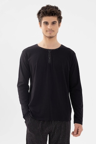 Erkek Pamuklu, Likralı, Yaka Düğmeli Ve Cep Detaylı Pijama Takımı Ko6300pj-1 Siyah