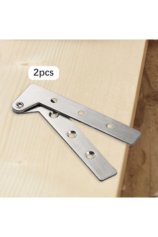 Homyl 2pcs Paslanmaz Çelik Görünmez Katlanır Raf Menteşeleri M