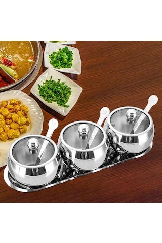 Suntek Magideal Kapaklı Kaşıklı Baharatlık