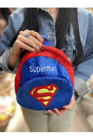 Süperman Tasarımlı 22 Cm Peluş Çanta-2043 Altın