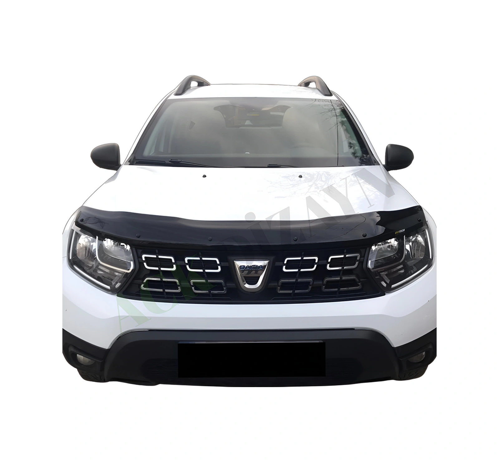 Dacia Duster 2018+ Araca Özel Kaput Rüzgarlığı A+ Pianoblack 4mm