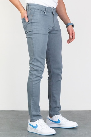 HLT Jeans Erkek Likralı Esnek Mavi Slim Fit Taşlamalı Kot Pantolon -