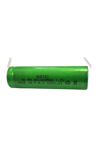 Sertec 1.2volt 1600mah Aa Ni-mh Şarjlı Kalem Pil Puntolu 1 Adet