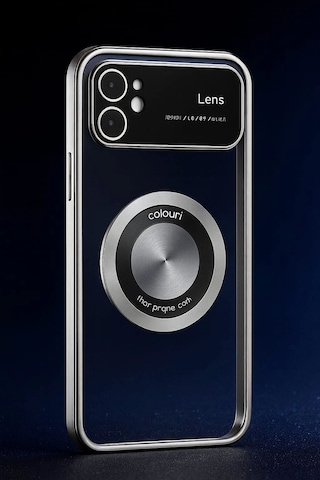 Apple Uyumlu iPhone 11 Kılıf Kamera Korumalı Magsafe Colourl Gümüş