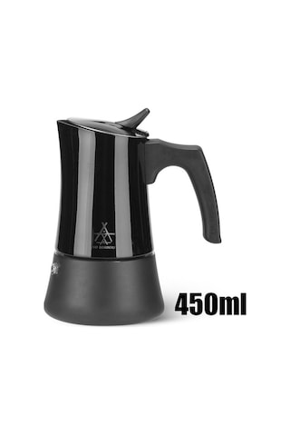 Alocs Taşınabilir Mocha Pot 450 Ml 9 Cup Siyah
