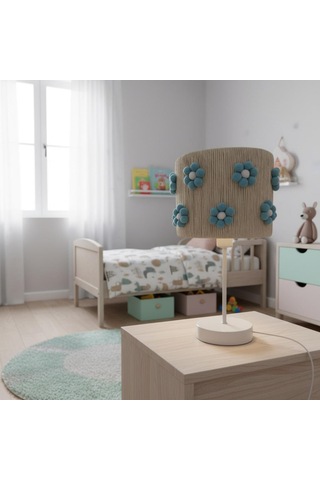 Elizim Home Lighting Makrome Papatyalı Abajur Mavi