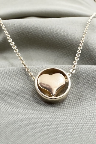 Halka İçi Kalpli Kolye Özel Kaplama Gold Renk Gold