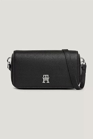 Tommy Hilfiger Kadın Th Emblem Flap Çapraz Çanta Siyah