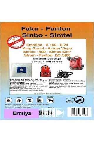 Sinbo Svc 3449 Elektrikli Süpürge 20 Ad Kumaş Toz Torbası