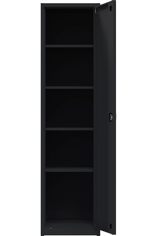 Çelik Dosya Dolabı Metal Dolap Ofis Dolapları Arşiv , Garaj , Bahçe , Kiler , Balkon 50x60x180 Siyah / Siyah