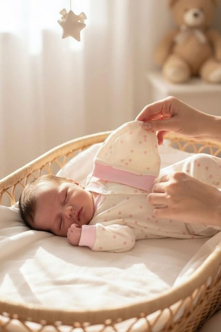 Breeze Kız Bebek Tulum Çiçek Desenli 0-6 Ay, Krem Krem