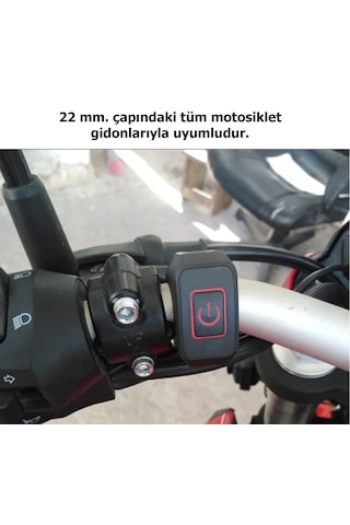 Motosiklet Led Işıklı Gidon Anahtarı Sis Lambası Aç Kapa Düğmesi