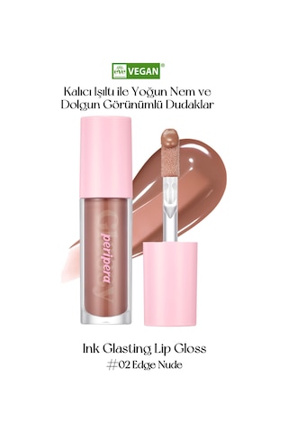 Dudaklara Dolgun Ve Işıltılı Görünüm Sunan Gloss Perıpera Ink Glasting Lip Gloss 2 Edge Nude 2