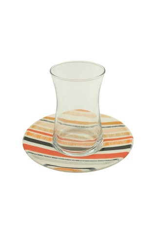 Heybeli 6 Kişilik 12 Parça Çay Seti 160 Ml Çok Renkli