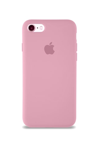 Apple Uyumlu iPhone SE 3 2022 Logolu Silikon Kılıf Altı Kapalı İçi Kadife Lansman Arka Kapak