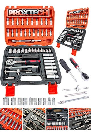 Combo Lokma Anahtar tamir Takımı 53 Adet 1/4 Cırcır Tork Anahtarı