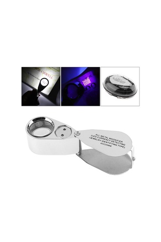 Bushman 40X25 MM Özel Kutulu Led ve Uv Işıklı Lup Büyüteç