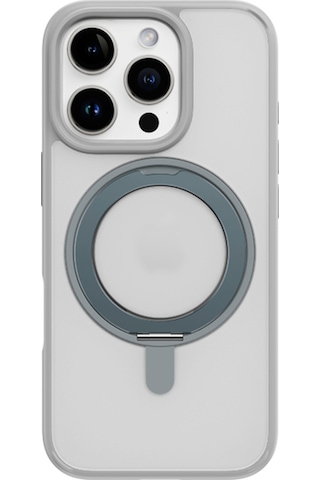 Rock Apple Uyumlu iPhone 16 Pro Max Soft Rotating Magsafe Stantlı Kılıf Gri