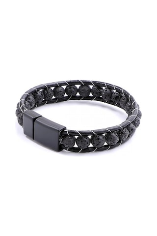 Moncuk Design Lav Taşı Doğaltaş Deri Bileklik 33512b2d8m3 Çok Renkli