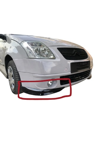 Citroen C2 Sağ Sol Ön Tampon Flap Takımı Plastik Parlak Siyah