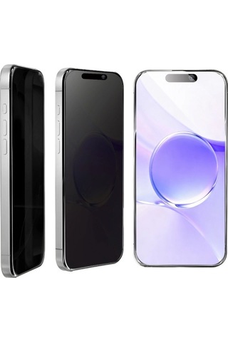 Apple Uyumlu, iPhone 16 Pro Bilvis 5in1 5d Magic Hayalet Cam Ekran Koruyucu - Siyah
