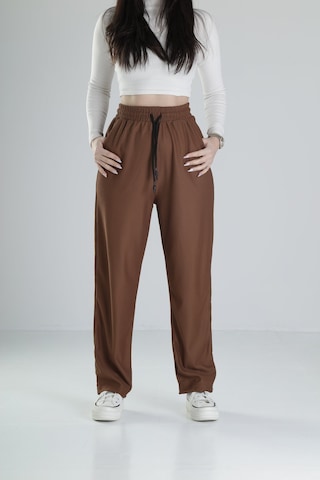 Cocopelli Kahverengi Fitilli Kumas Pantolon Coc2165 Kahverengi
