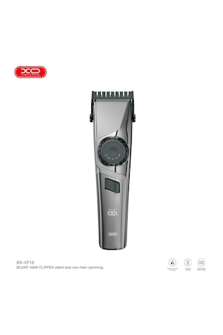 Xo-cf16 Suya Dayanıklı 3 Kademeli Titanyum Kaplama Seramik Bıçaklı 6 Başlıklı Şarjlı Profesyonel Saç Sakal Tıraş Makinası