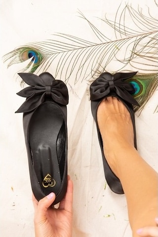 Fox Shoes Siyah Kadın Babet H726810504 Siyah