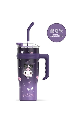 Aurora Büyük Mac Buz Bardağı Termal Bardak Saplı Büyük Kapasiteli Bardak Mor