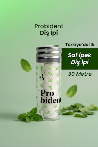 Doğal Saf Ipek Nane Aromalı Diş Ipi Plastiksiz Cam Şişede 30m Hassas Diş Eti Temizliği