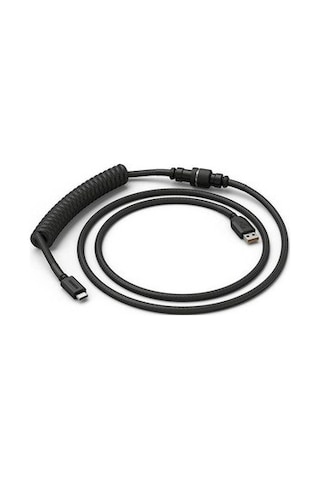 Sarmal Klavye Kablosu Mekanik Oyun Klavyesi Için El Yapımı Örgülü Sarmal Usb-c Kablosu Özel Klavye Kablosu Siyah
