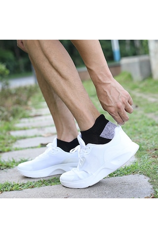 Moveevo Hafif Gri Spor Bot Sokağı 35-38 Numara - Pamuklu, Elastik 6 Çift Paketi Açık Gri