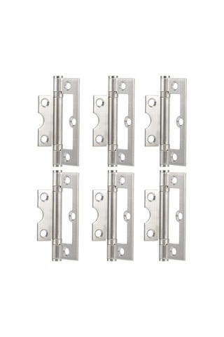 Yaozixa 6 Adet 3 İnç 1.5 Mm Kalınlıkta Paslanmaz Çelik Sürekli Sessiz Pivot Döner Ev Kapı Menteşesi 8x3.3 Cm Diğer