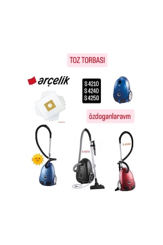 Arçelik S 4210 S4240 S 4250 Uyumlu Toz Torbası 5 Adet