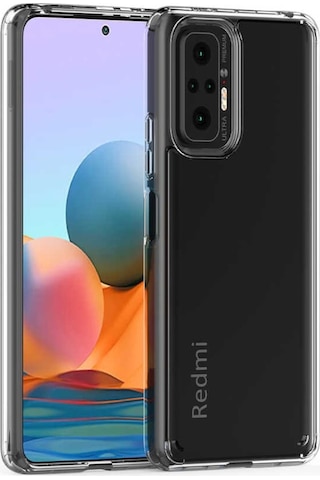 Xiaomi Redmi Note 10 Pro Kılıf Coss Şeffaf Sert Silikon Kılıf Renksiz