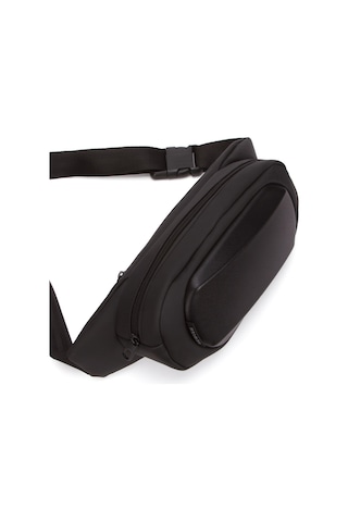 Siyah Günlük Çapraz Bel Ve Omuz Çantası Pos Makinası Uyumlu Çapraz Çanta Siyah