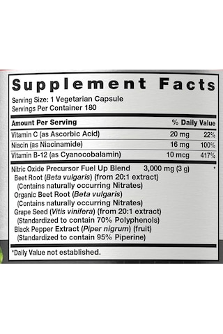 Horbäach Nitrik Oxide Max Beet Root + With Nitrates 180 Vegie... Aromasız