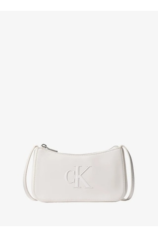 Calvin Klein Lv04f1125g4lx Bold Ck Kadın Omuz Çantası Beyaz