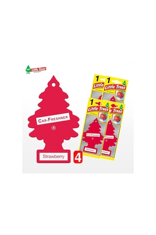 Oto Koku Little Trees Kağıt Koku Çilek Strawberry 4 Adet