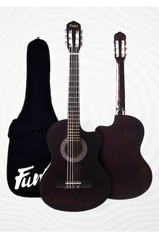 Cg-3901cf Klasik Gitar 4/4 Sap Ayarlı Kesik Kasa Full Set Kahverengi