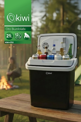 Kiwi Kım-4752 Oto Buzdolabı 21l & 12v Dc Termoelektrik Sessiz Çalışma