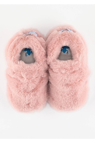 Furry Furry Pembe Kürk Barefoot Patik Pembe