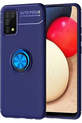 Samsung Uyumlu Galaxy A02s Kılıf Zore Ravel Silikon Kapak Mavi